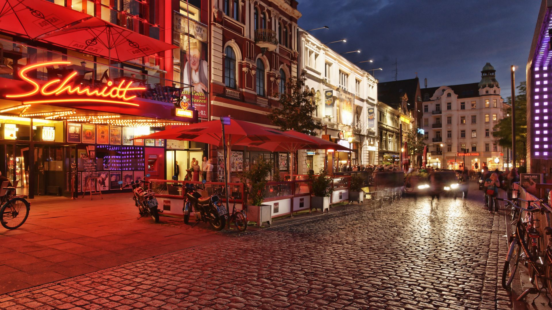 Hamburg: Reeperbahn bei Nacht