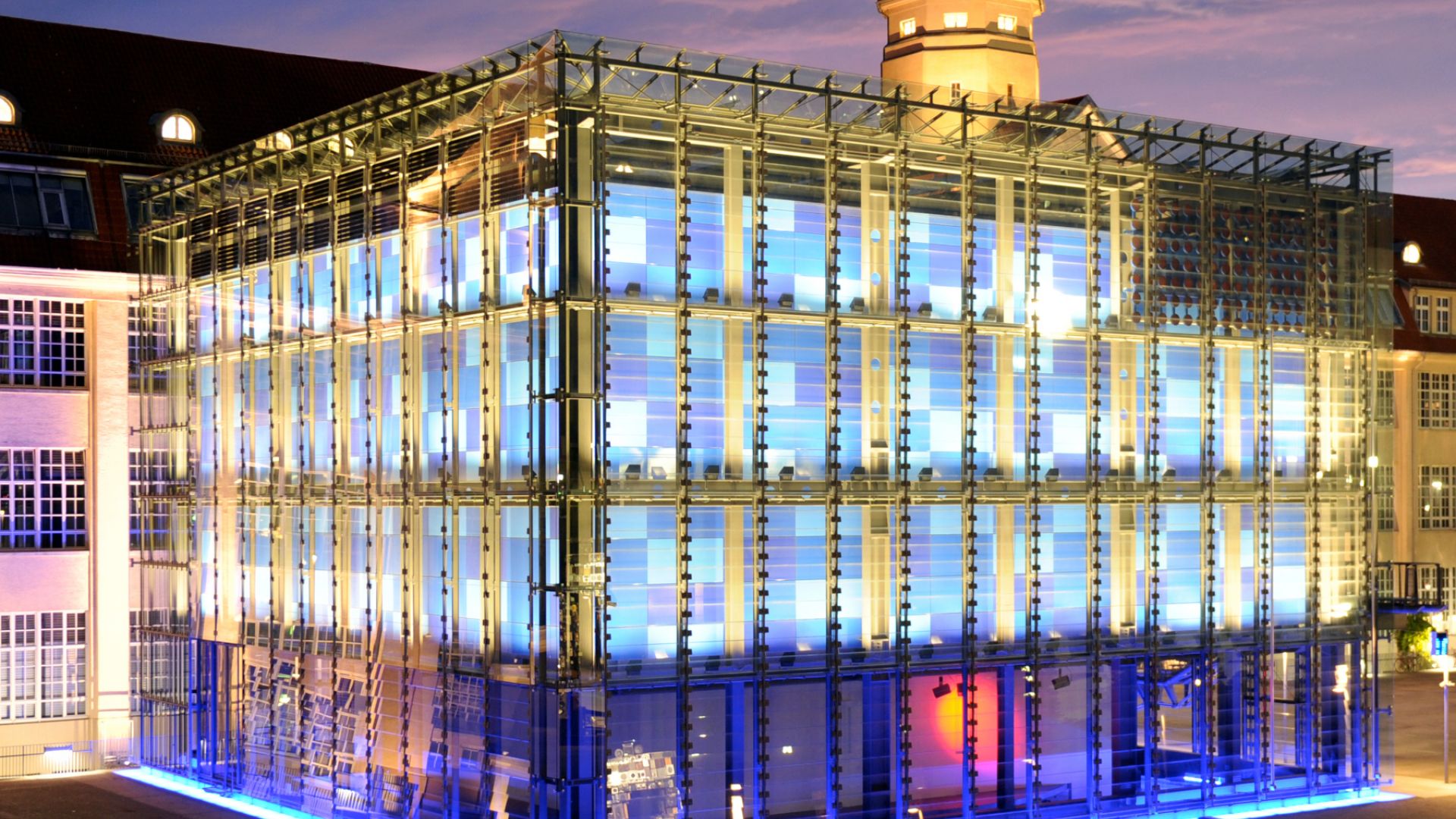 Karlsruhe: Center for Art and Media Technology (ZKM) by night